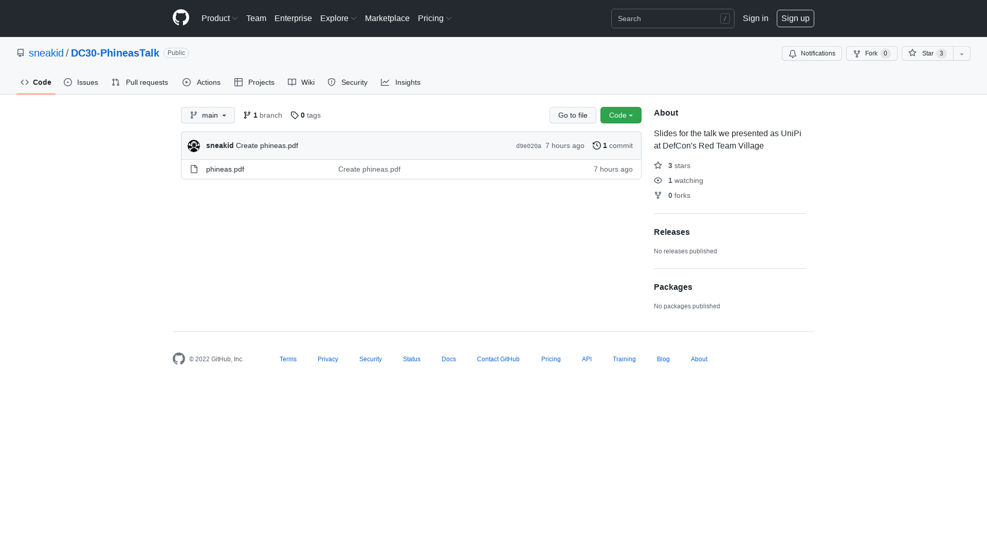 GitHub - sneakid/DC30-PhineasTalk: Slides for the talk we presented as UniPi at DefCon's Red Team Village