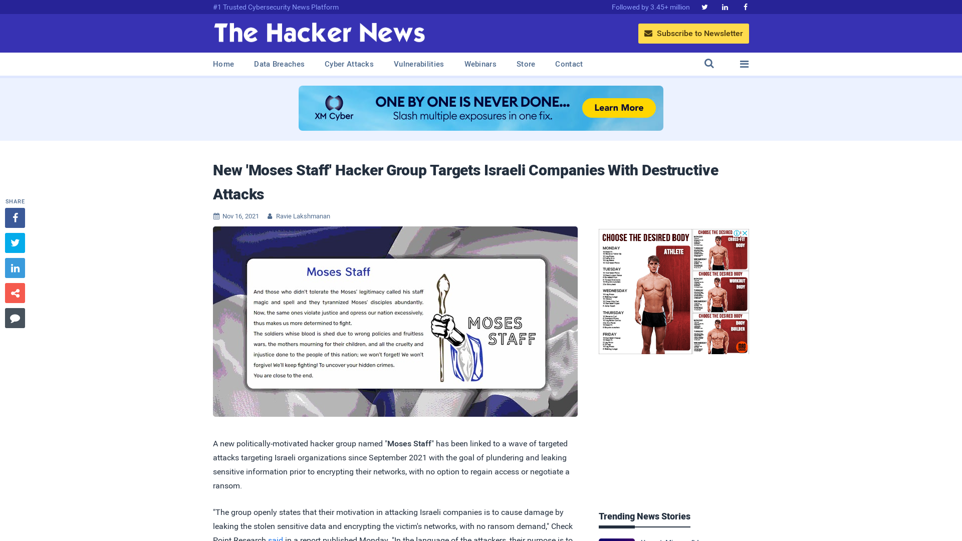New 'Moses Staff' Hacker Group Targets Israeli Companies With Destructive Attacks