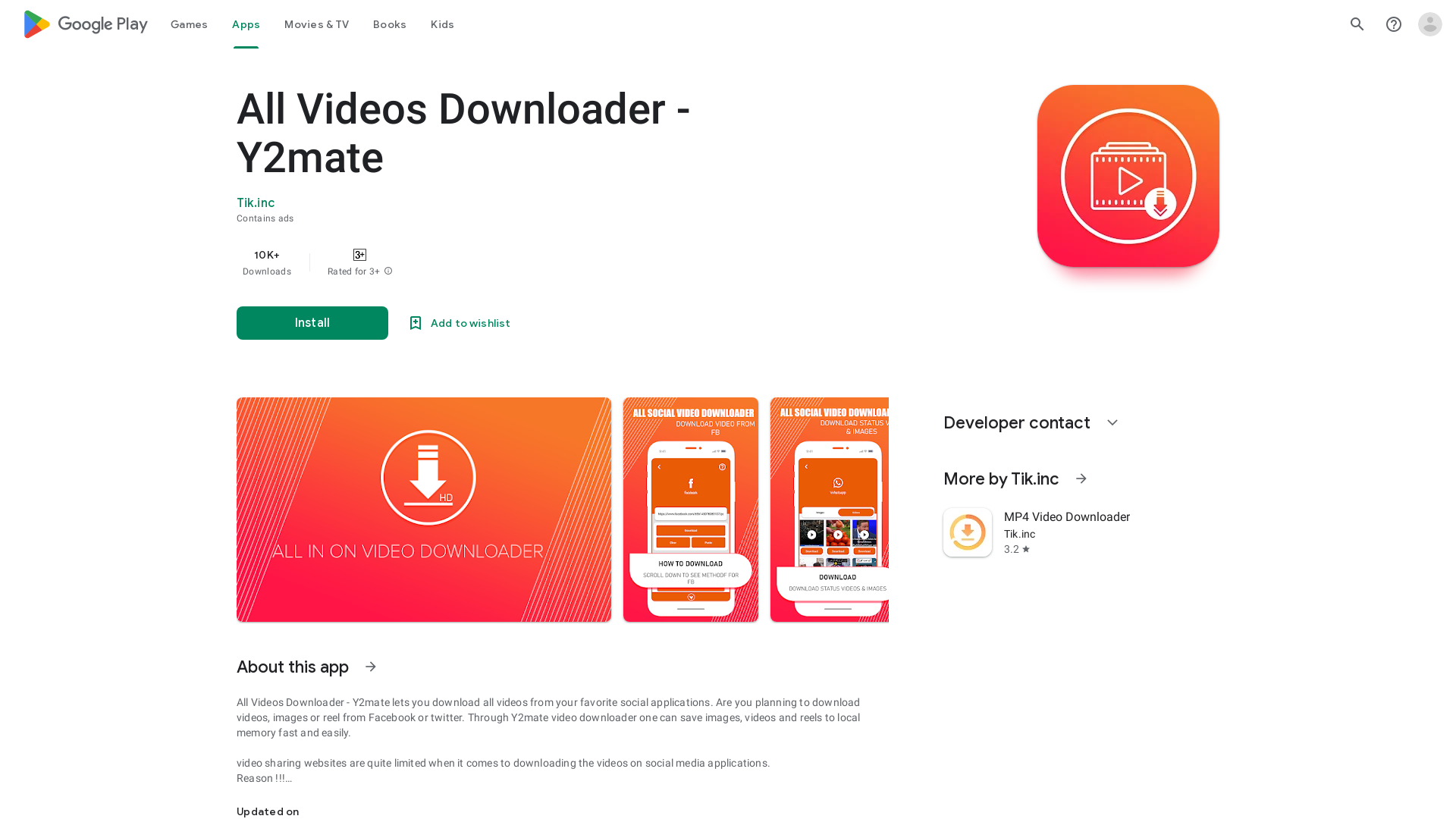 All Videos Downloader - Y2mate - Apps on Google Play