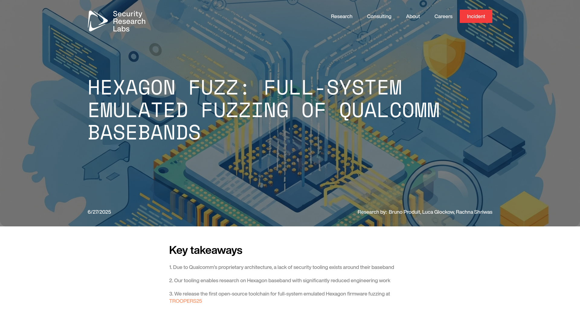 Hexagon fuzz: Full-system emulated fuzzing of Qualcomm basebands
