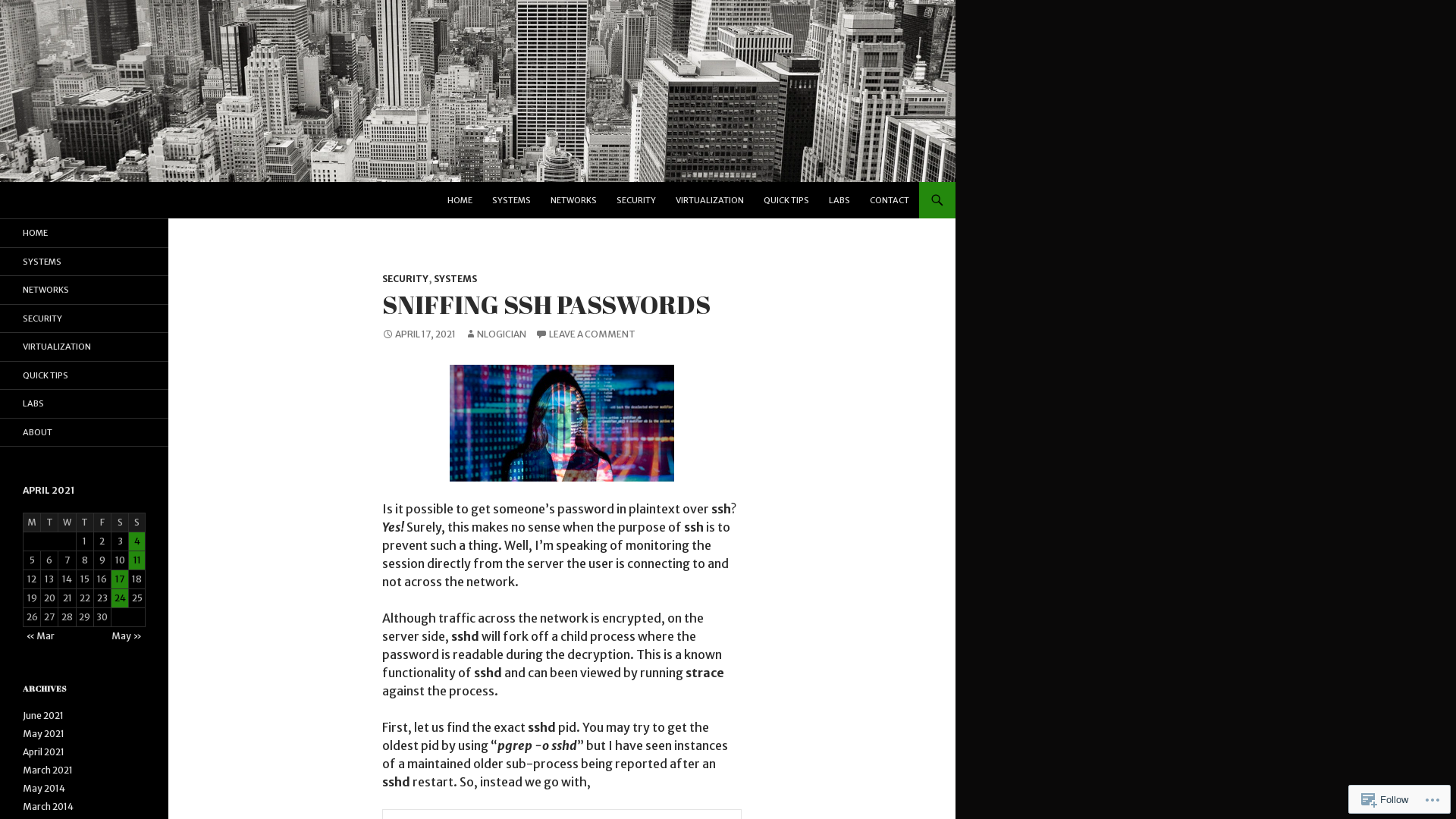 Sniffing SSH Passwords | The Network Logician