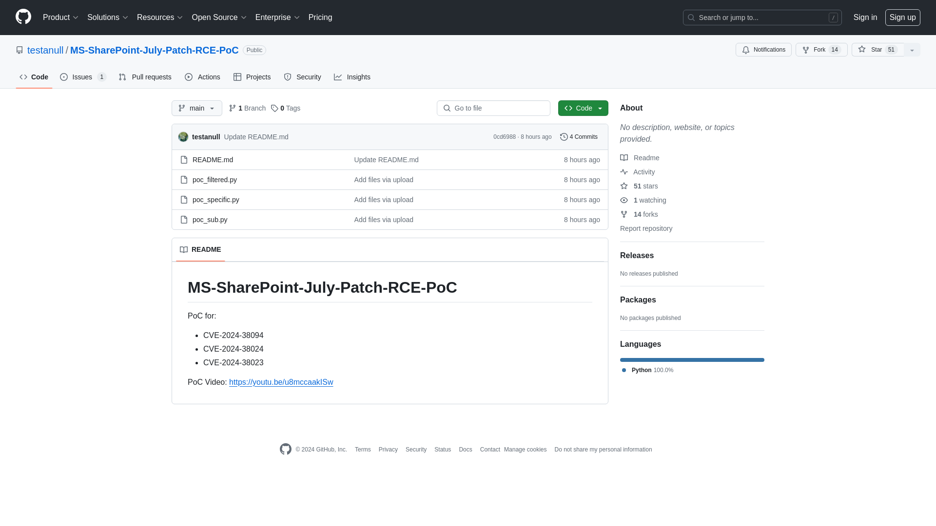 GitHub - testanull/MS-SharePoint-July-Patch-RCE-PoC