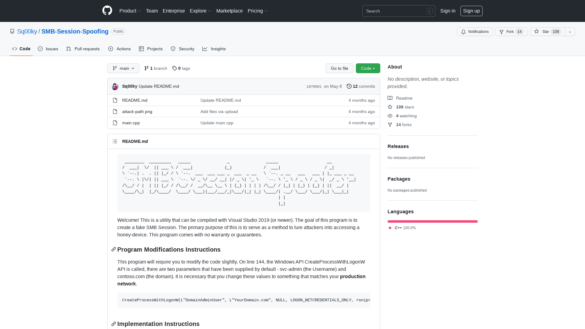 GitHub - Sq00ky/SMB-Session-Spoofing