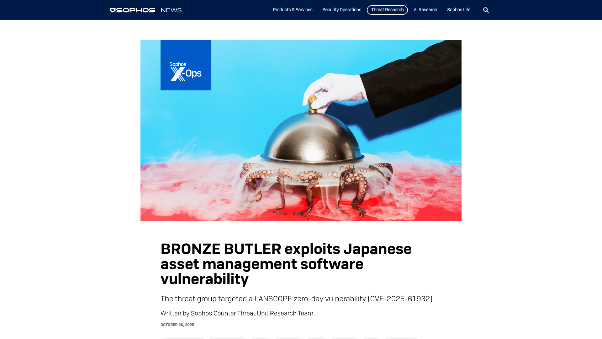 BRONZE BUTLER exploits Japanese asset management software vulnerability – Sophos News