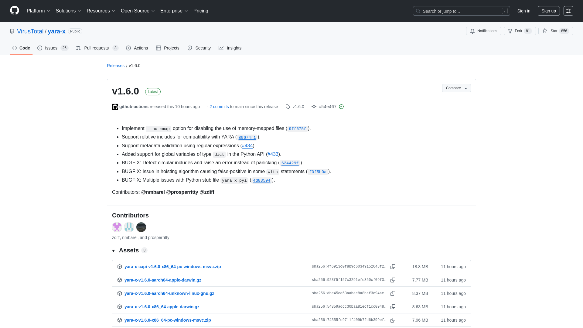 Release v1.6.0 · VirusTotal/yara-x · GitHub