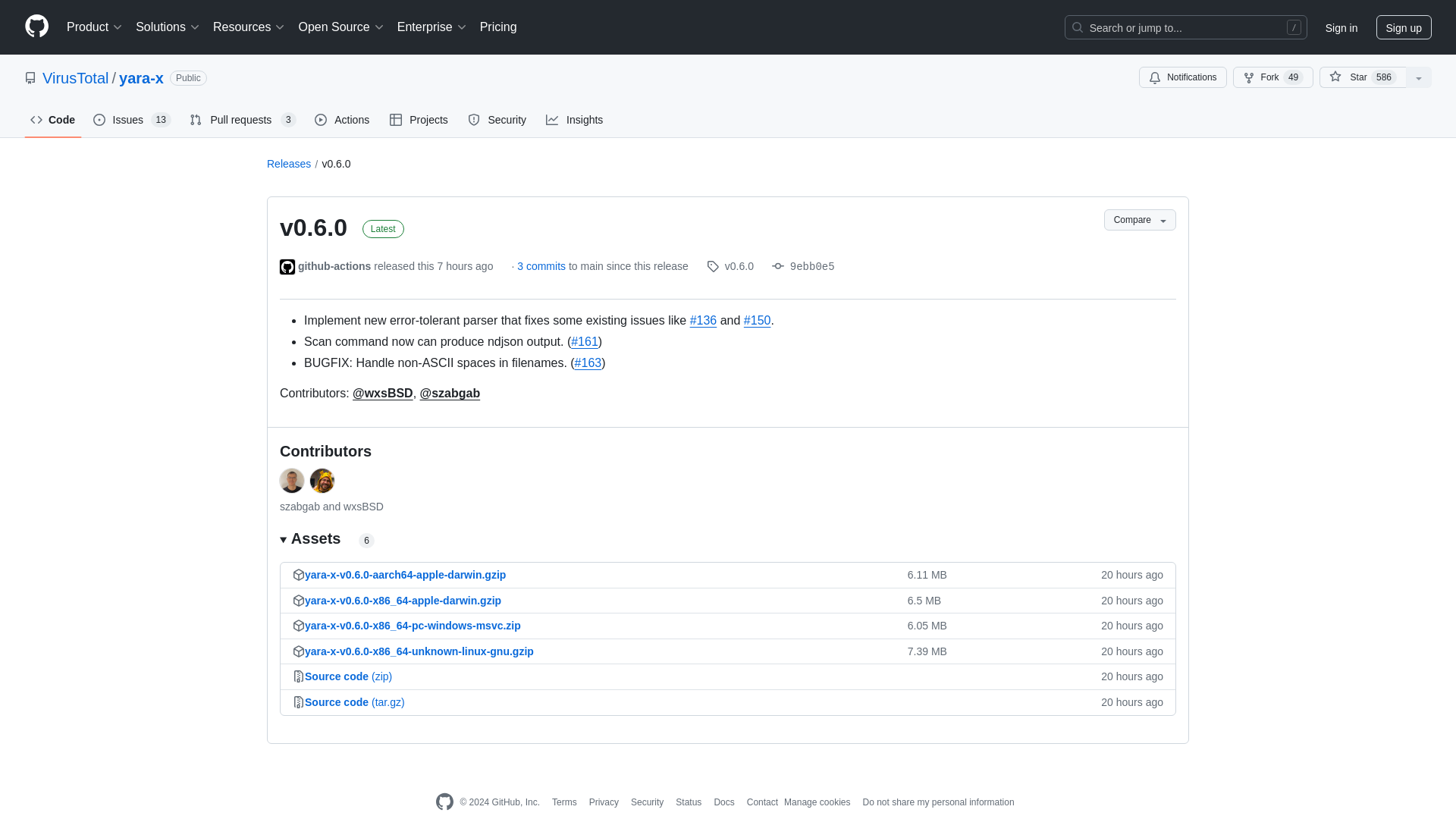 Release v0.6.0 · VirusTotal/yara-x · GitHub