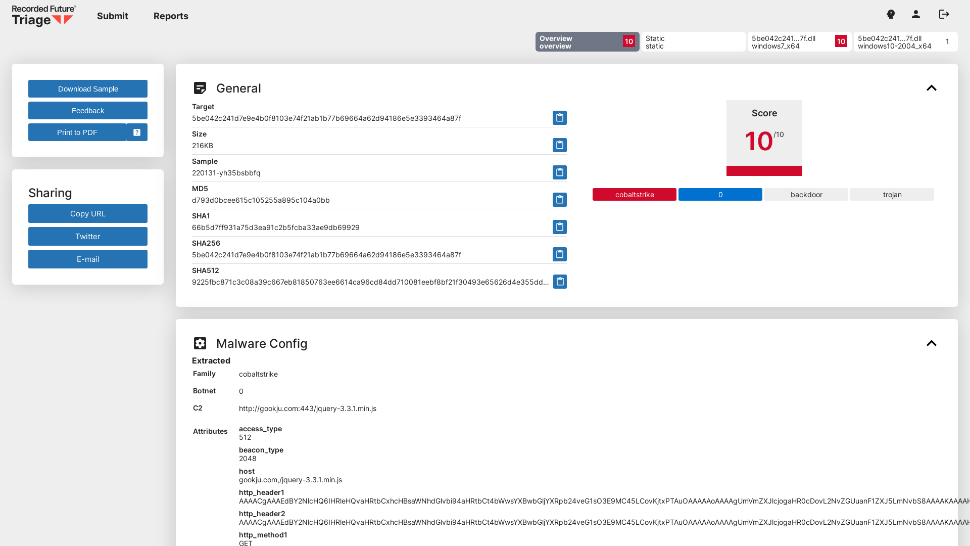 Triage | Malware sandboxing report by Hatching Triage