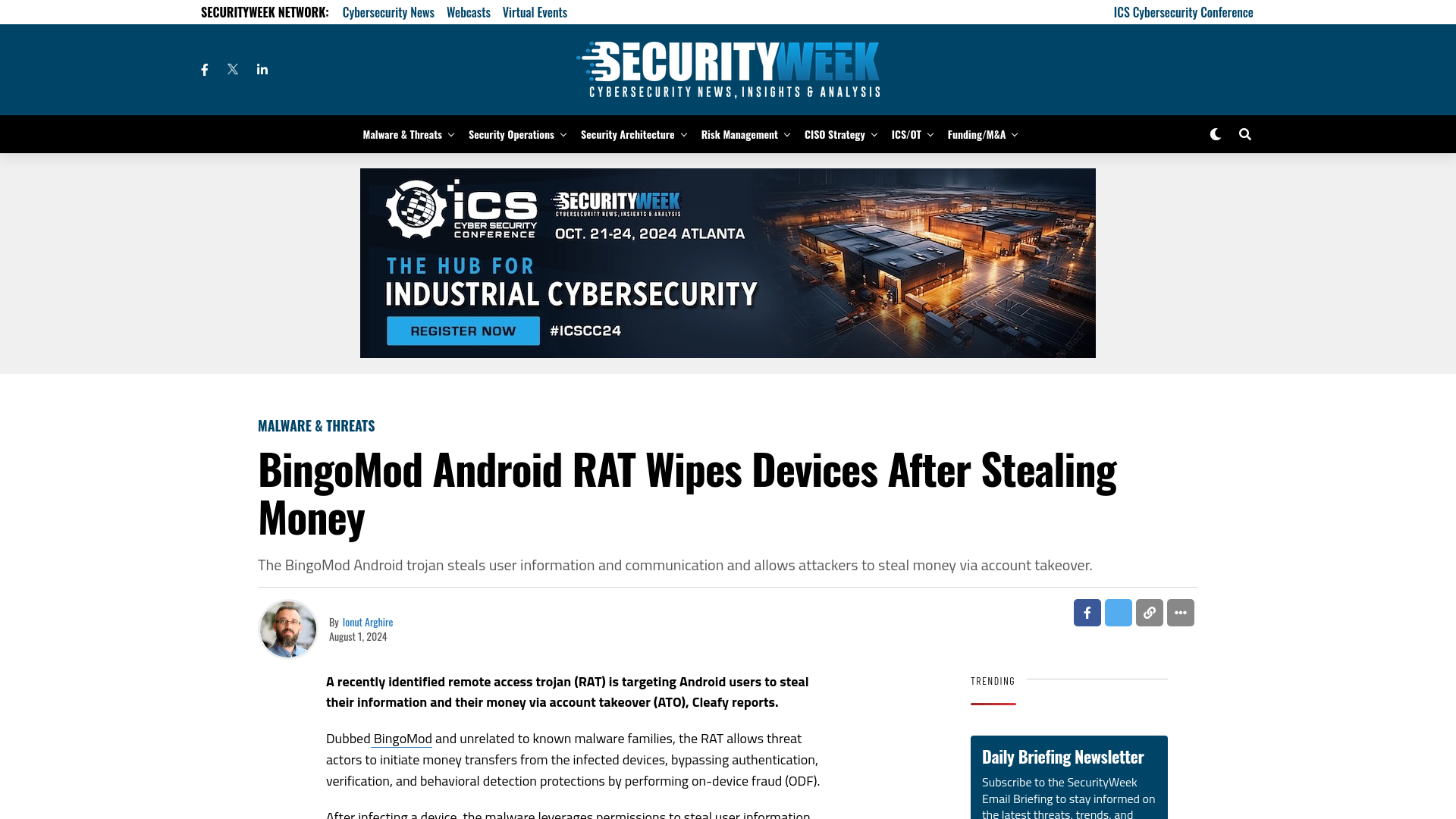 BingoMod Android RAT Wipes Devices After Stealing Money - SecurityWeek