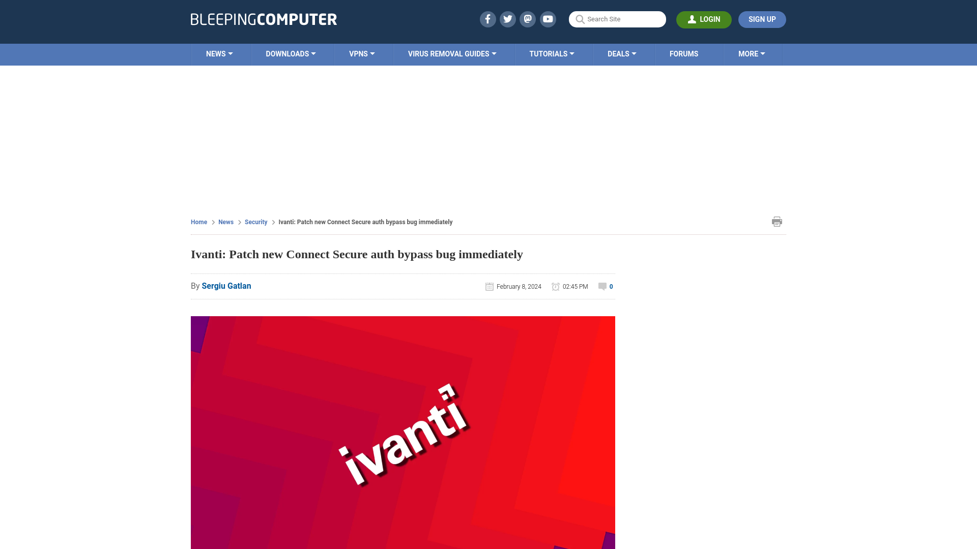 Ivanti: Patch new Connect Secure auth bypass bug immediately