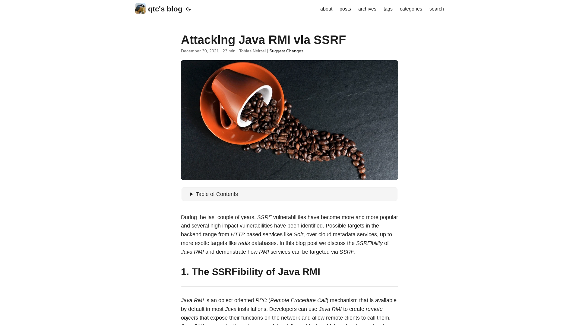 Attacking Java RMI via SSRF | qtc's blog