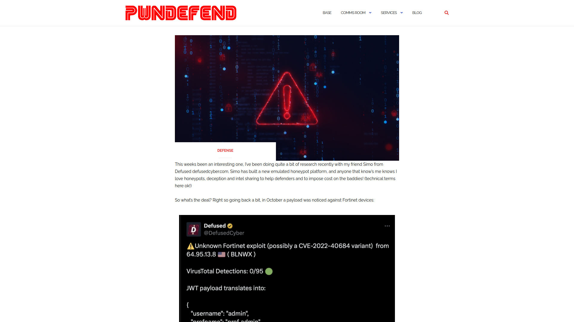 Suspected Fortinet Zero Day Exploited in the Wild – PwnDefend