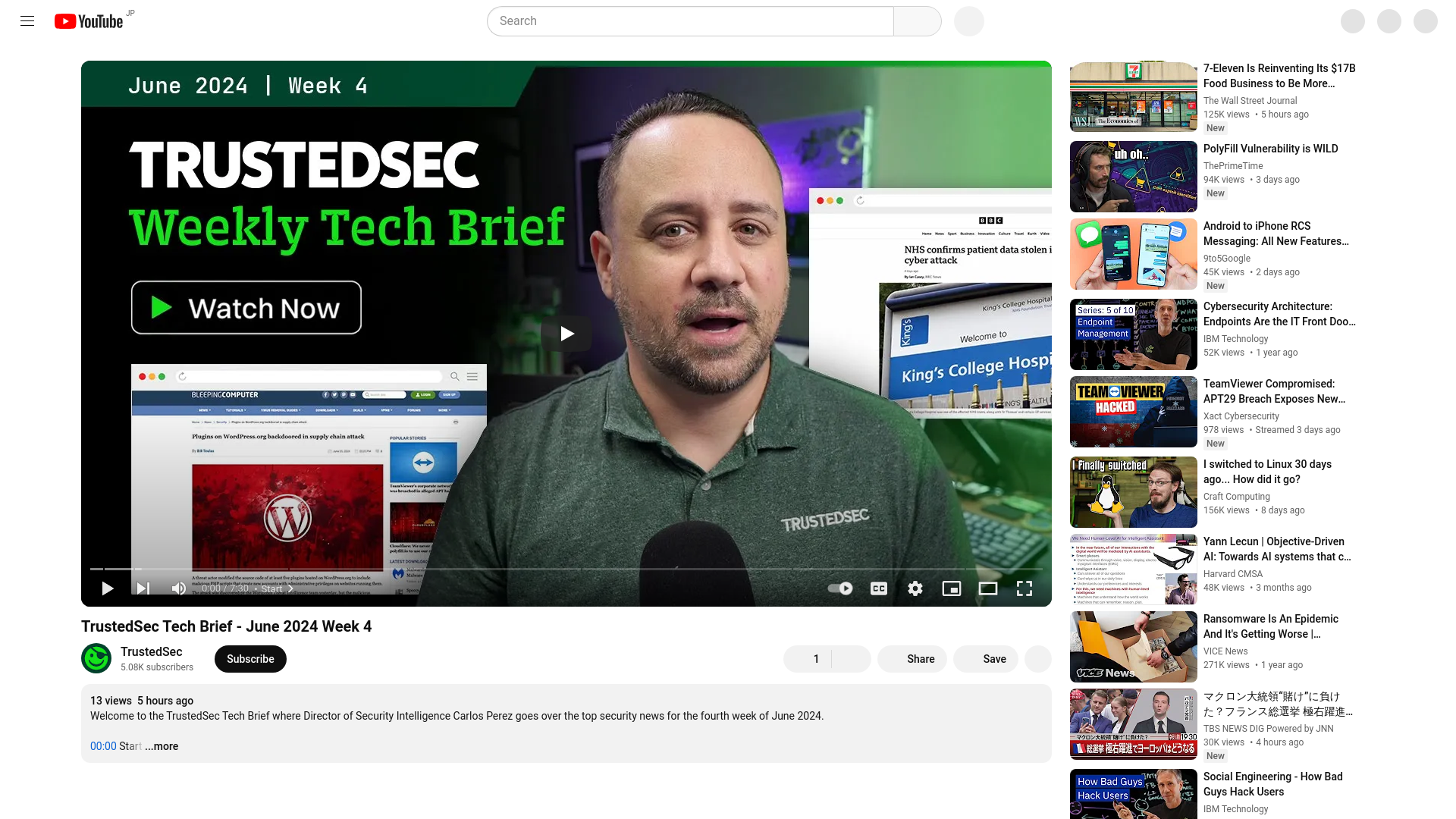 TrustedSec Tech Brief - June 2024 Week 4 - YouTube