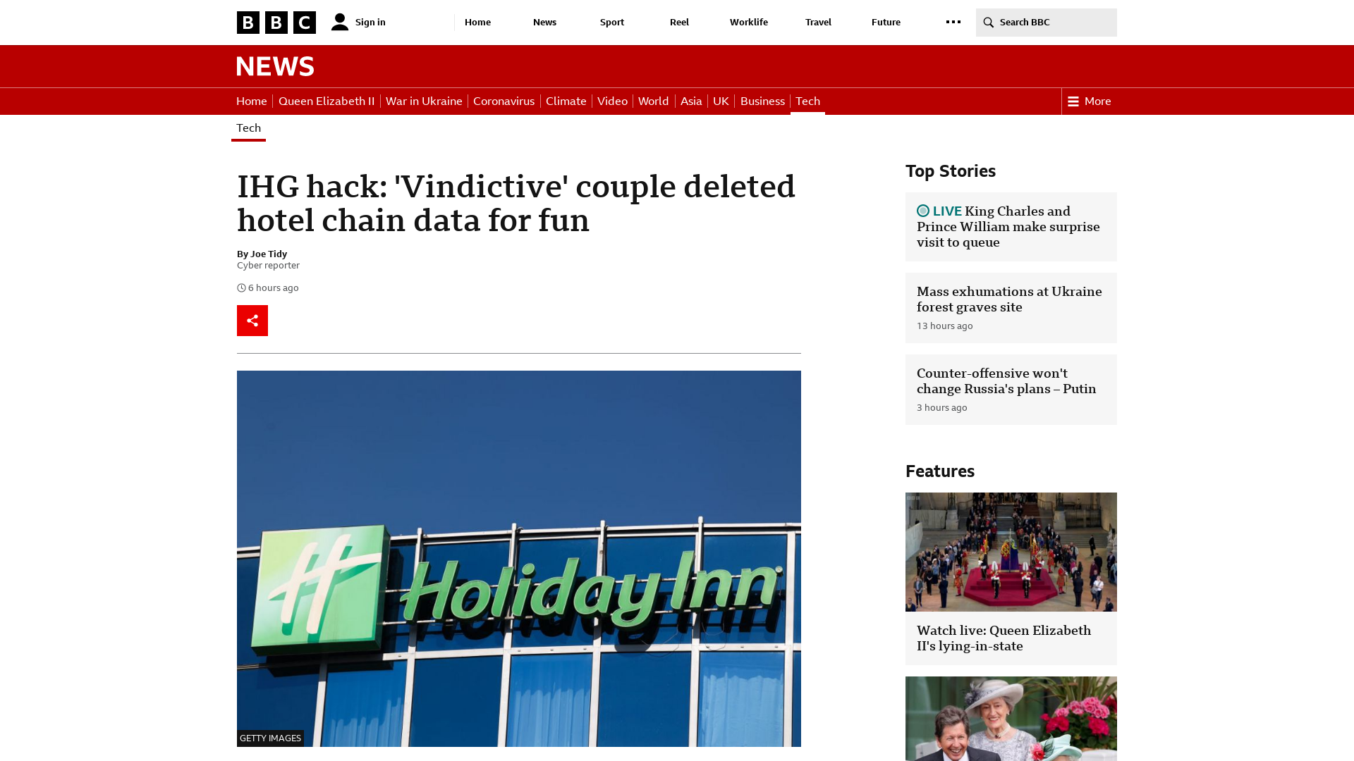IHG hack: 'Vindictive' couple deleted hotel chain data for fun - BBC News