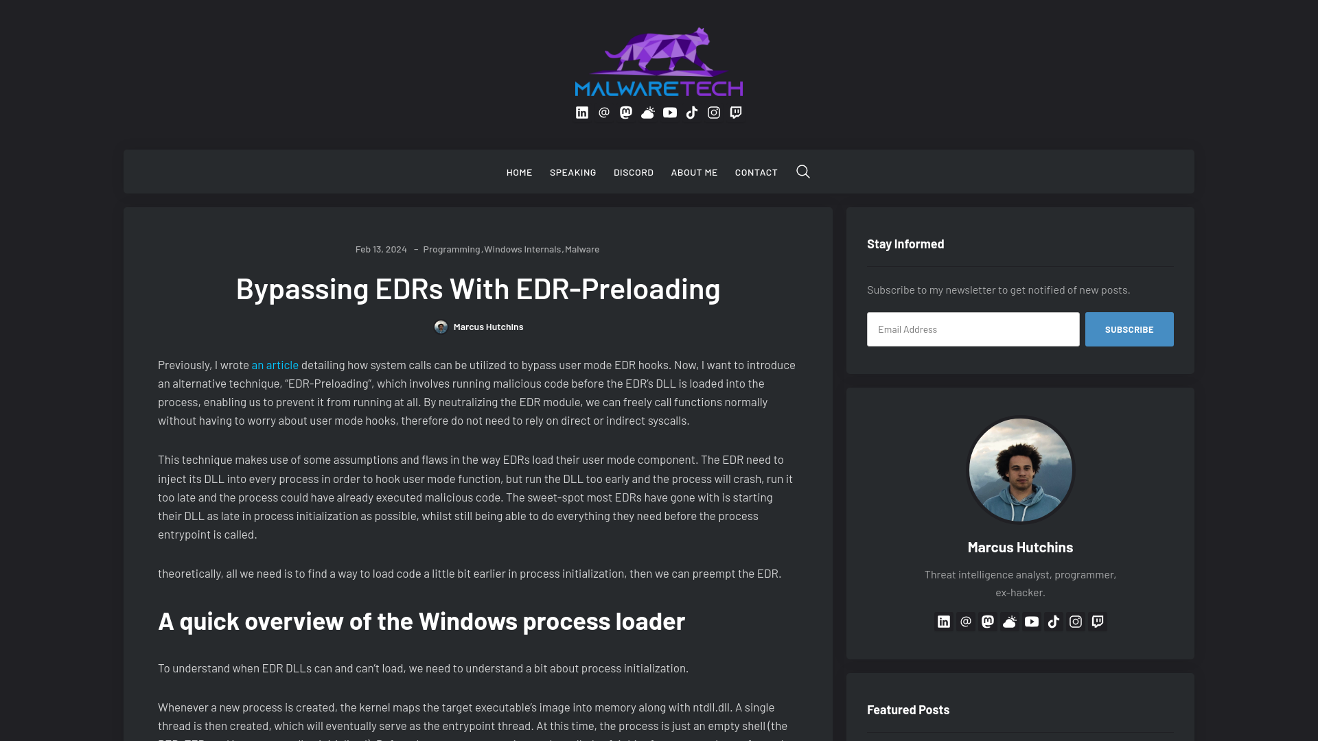 Bypassing EDRs With EDR-Preloading