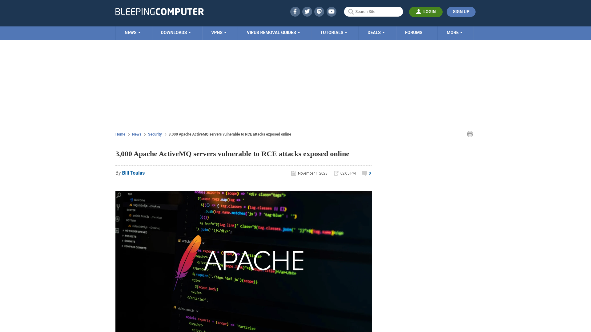 3,000 Apache ActiveMQ servers vulnerable to RCE attacks exposed online