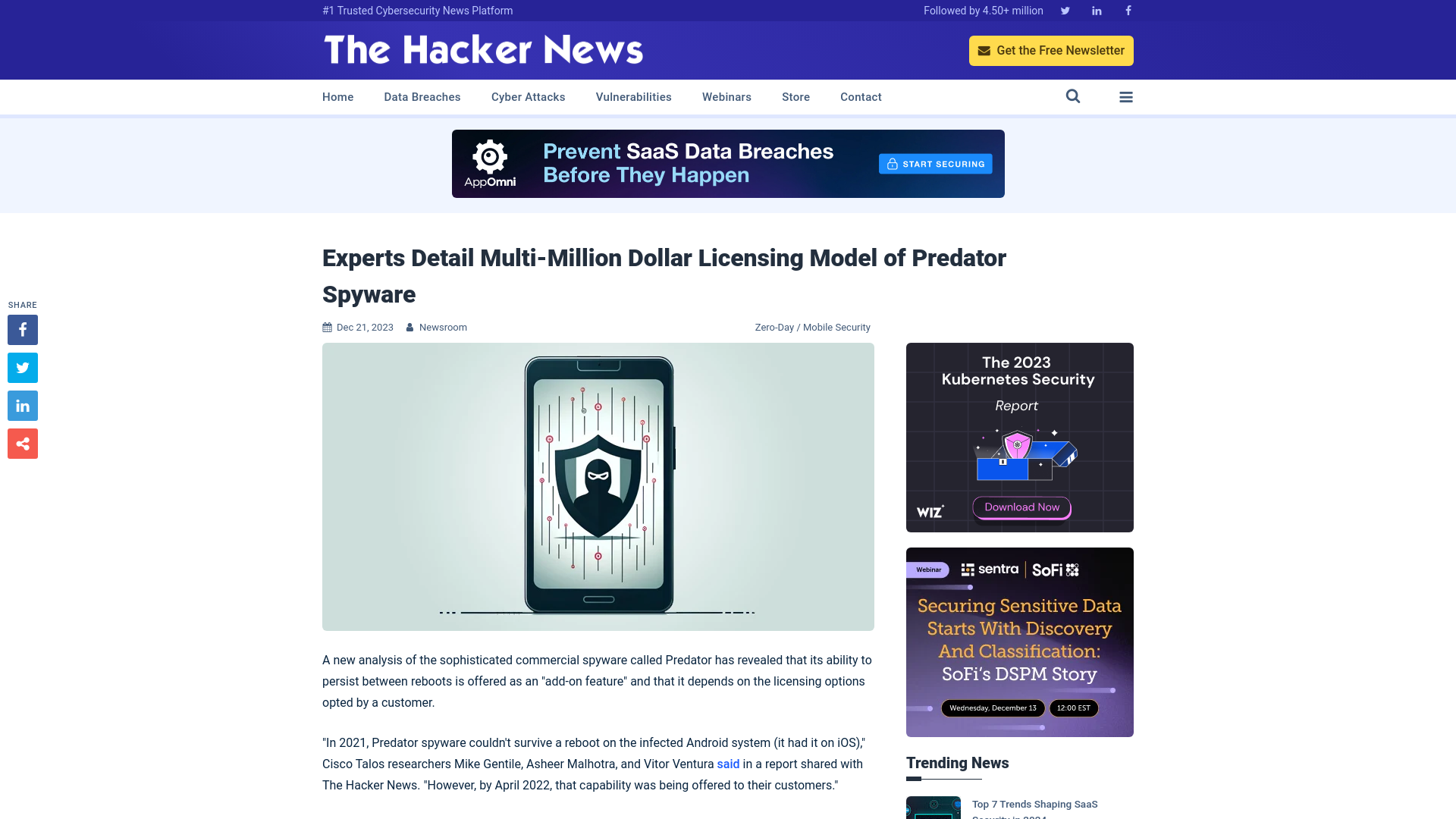 Experts Detail Multi-Million Dollar Licensing Model of Predator Spyware