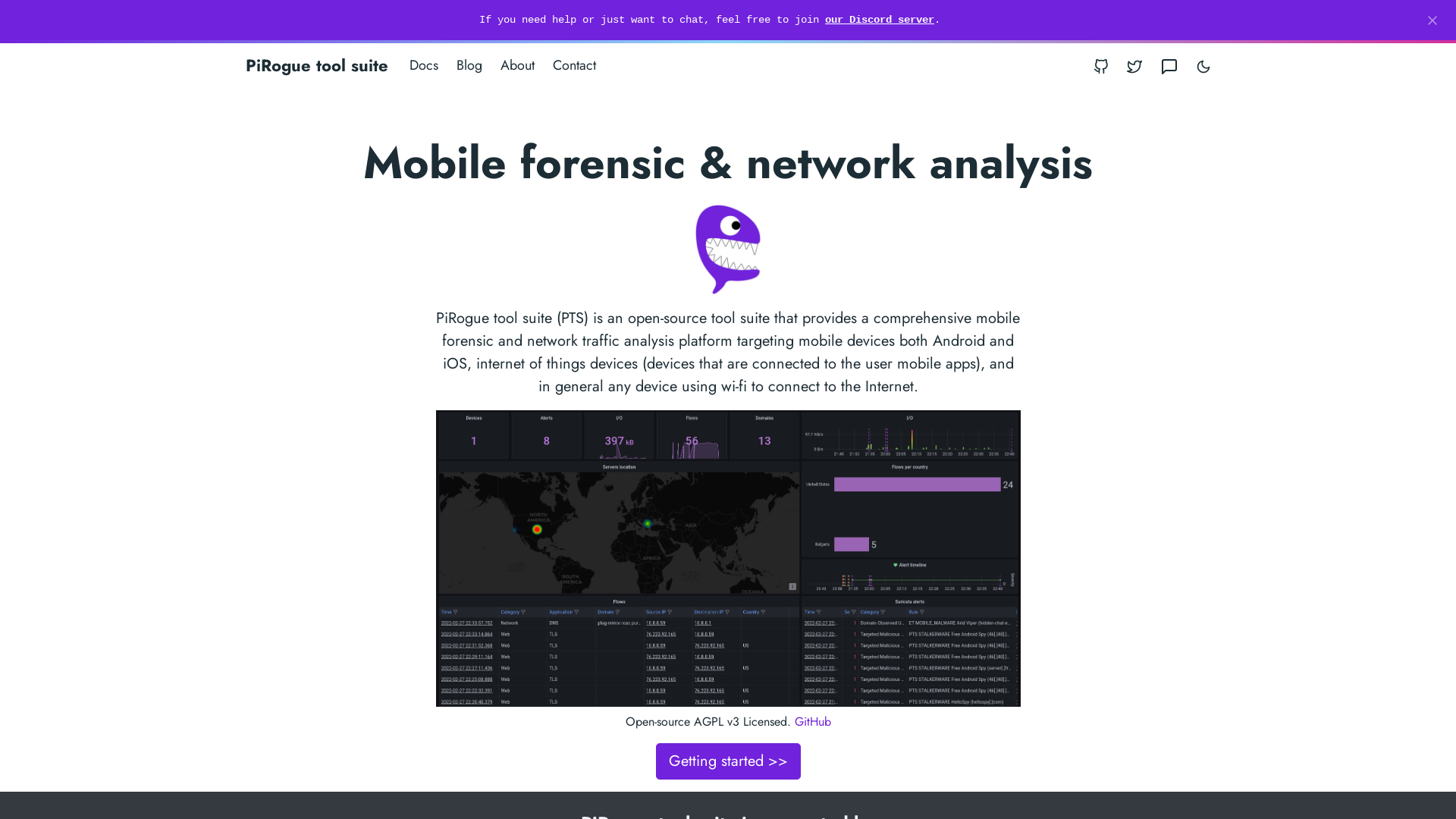 PiRogue tool suite - Mobile forensic & Network traffic analysis