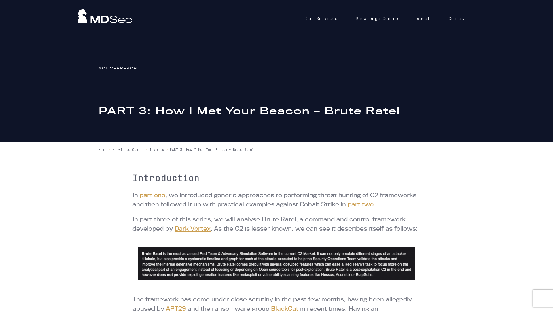 PART 3: How I Met Your Beacon - Brute Ratel - MDSec