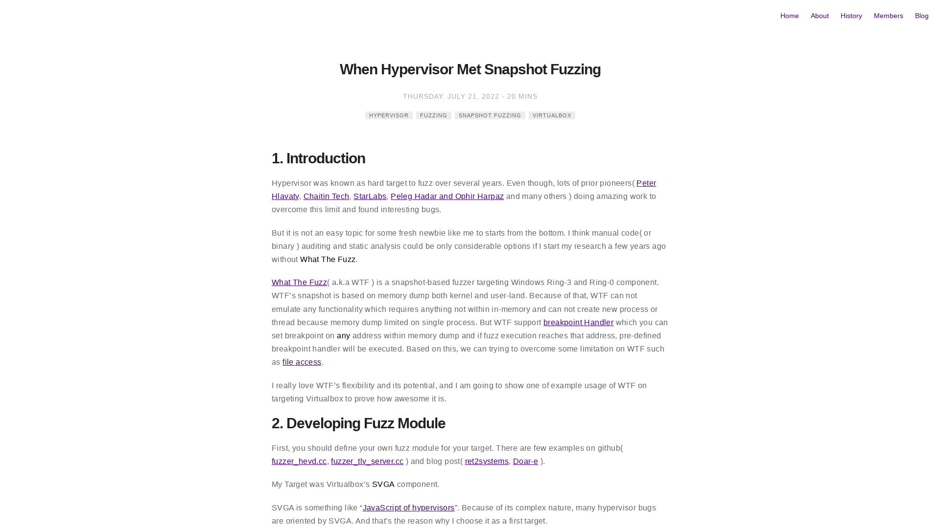 When Hypervisor Met Snapshot Fuzzing | NULL@ROOT