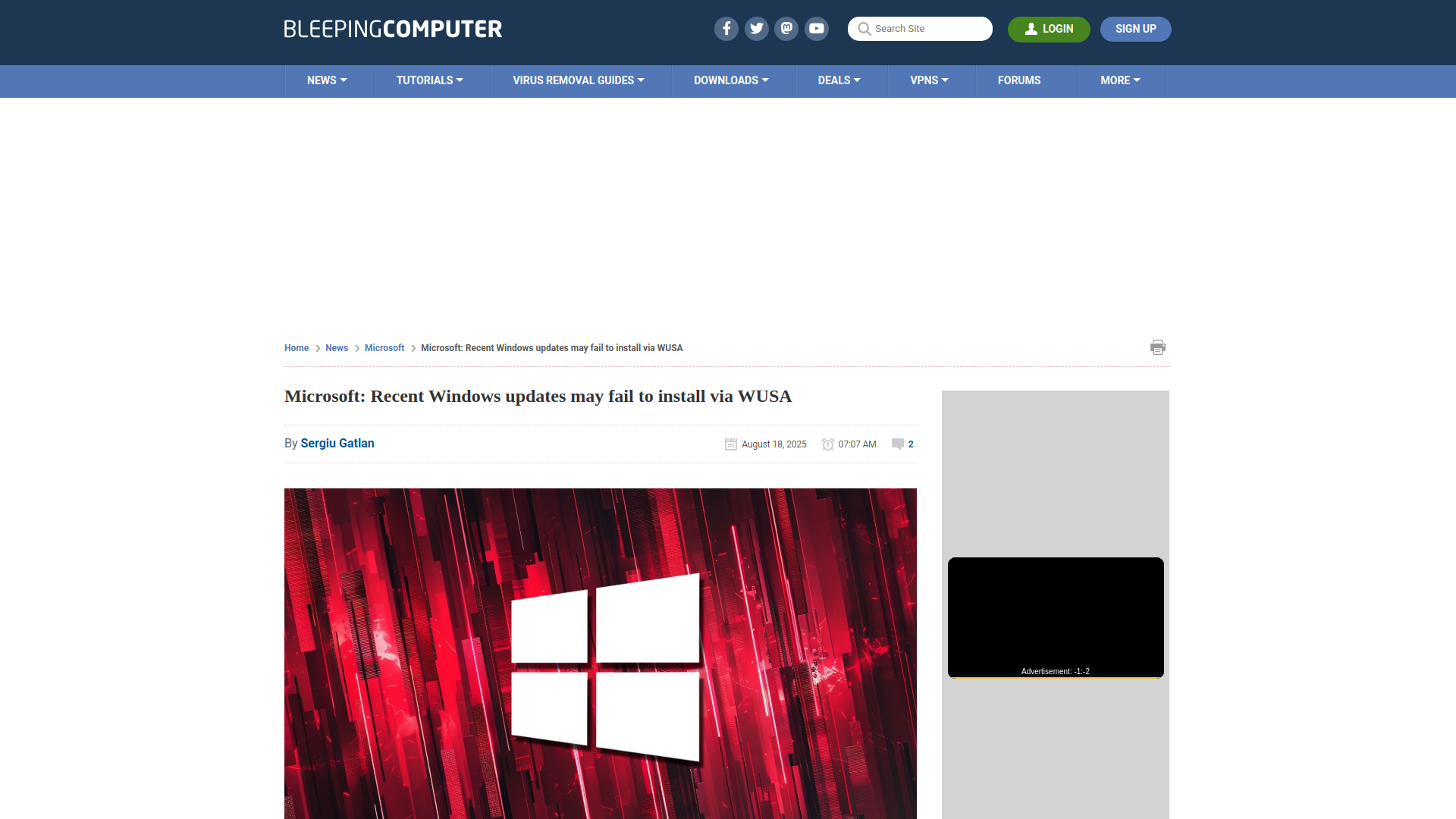 Microsoft: Recent Windows updates may fail to install via WUSA