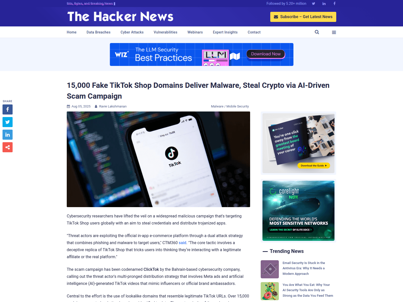15,000 Fake TikTok Shop Domains Deliver Malware, Steal Crypto via AI-Driven Scam Campaign