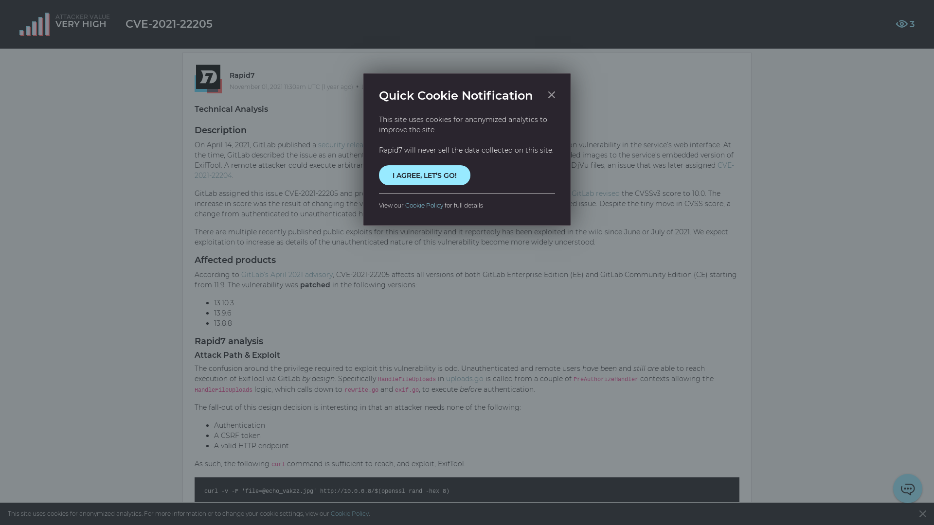 CVE-2021-22205 | AttackerKB