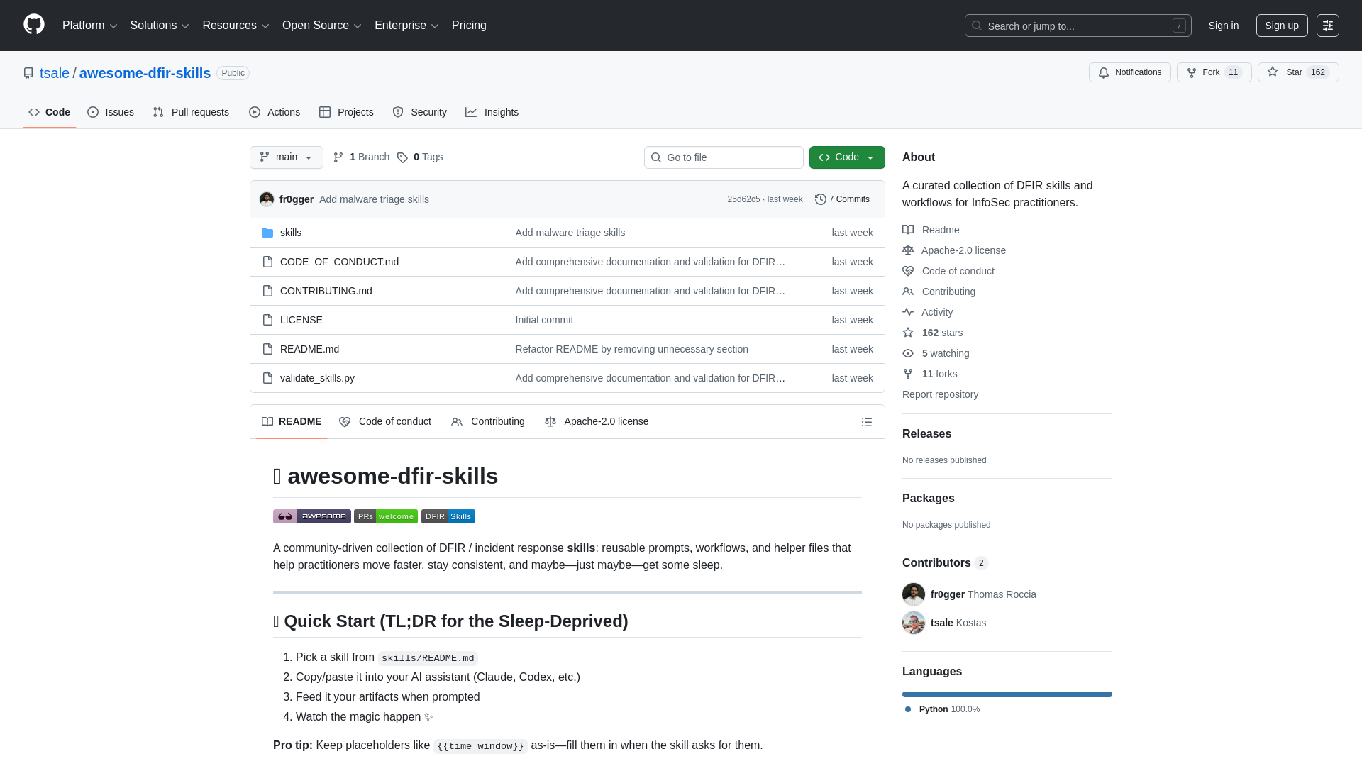 GitHub - tsale/awesome-dfir-skills: A curated collection of DFIR skills and workflows for InfoSec practitioners.