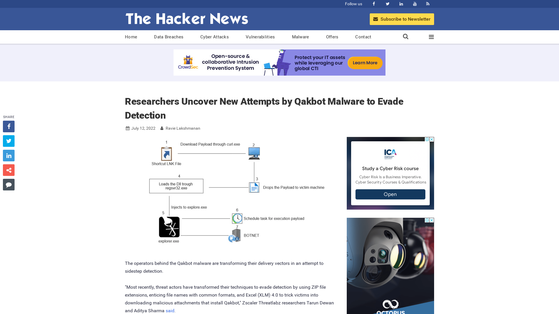 Researchers Uncover New Attempts by Qakbot Malware to Evade Detection