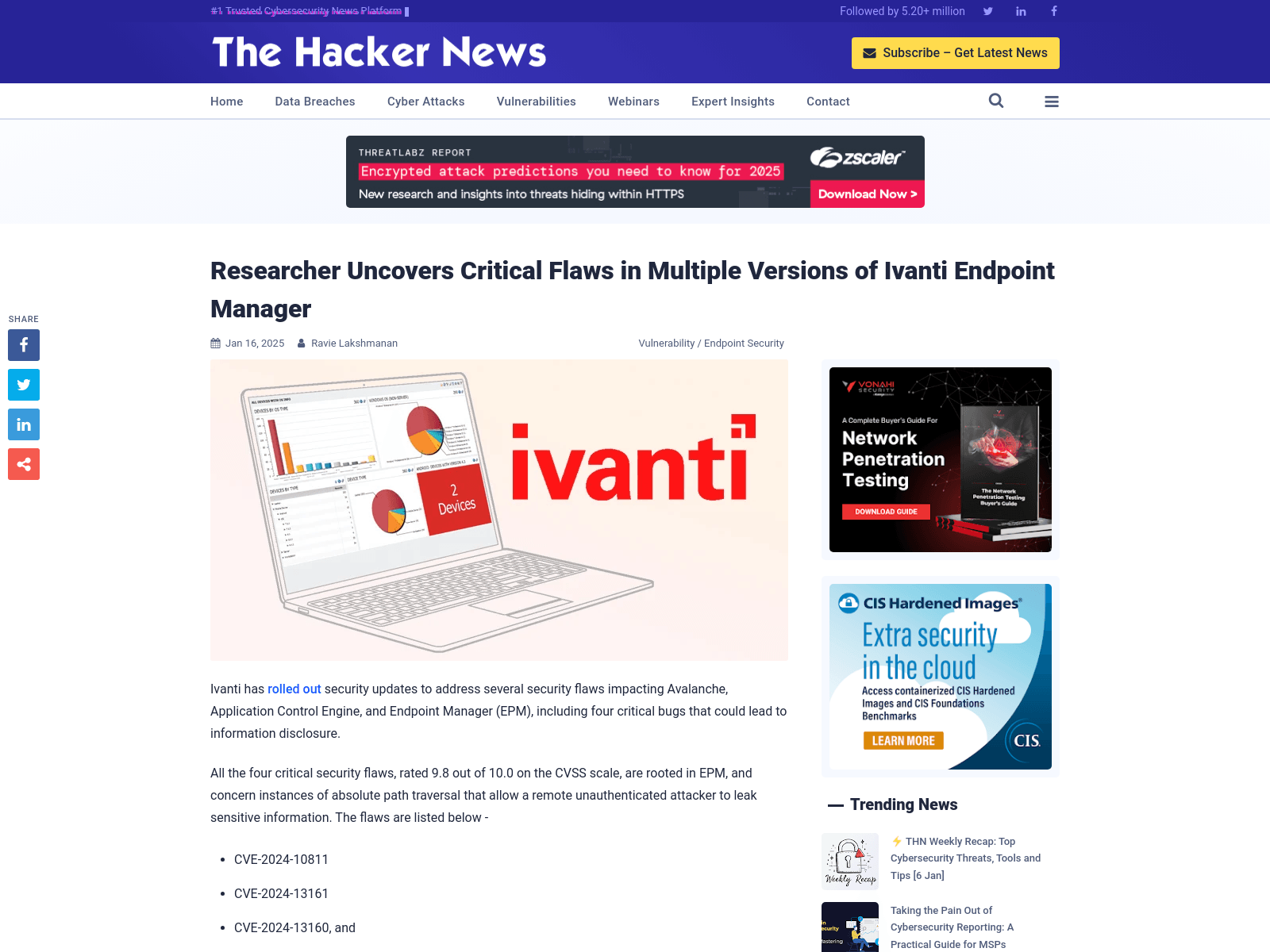 Researcher Uncovers Critical Flaws in Multiple Versions of Ivanti Endpoint Manager