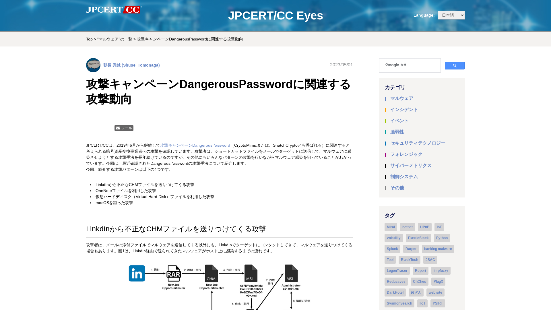 攻撃キャンペーンDangerousPasswordに関連する攻撃動向 - JPCERT/CC Eyes | JPCERTコーディネーションセンター公式ブログ