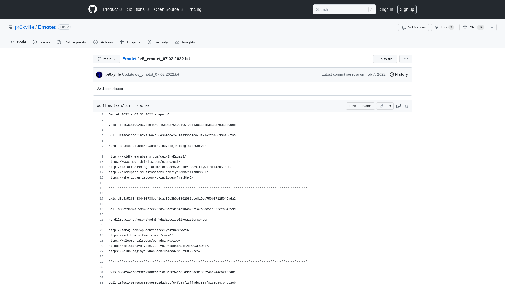 Emotet/e5_emotet_07.02.2022.txt at main · pr0xylife/Emotet · GitHub