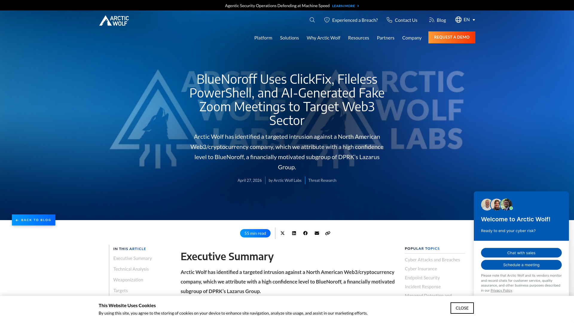 BlueNoroff Uses ClickFix, Fileless PowerShell, and AI-Generated Fake Zoom Meetings to Target Web3 Sector - Arctic Wolf