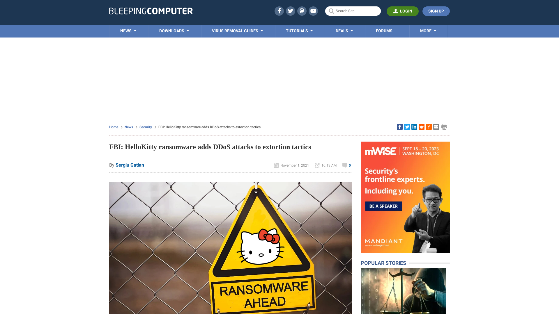 FBI: HelloKitty ransomware adds DDoS attacks to extortion tactics