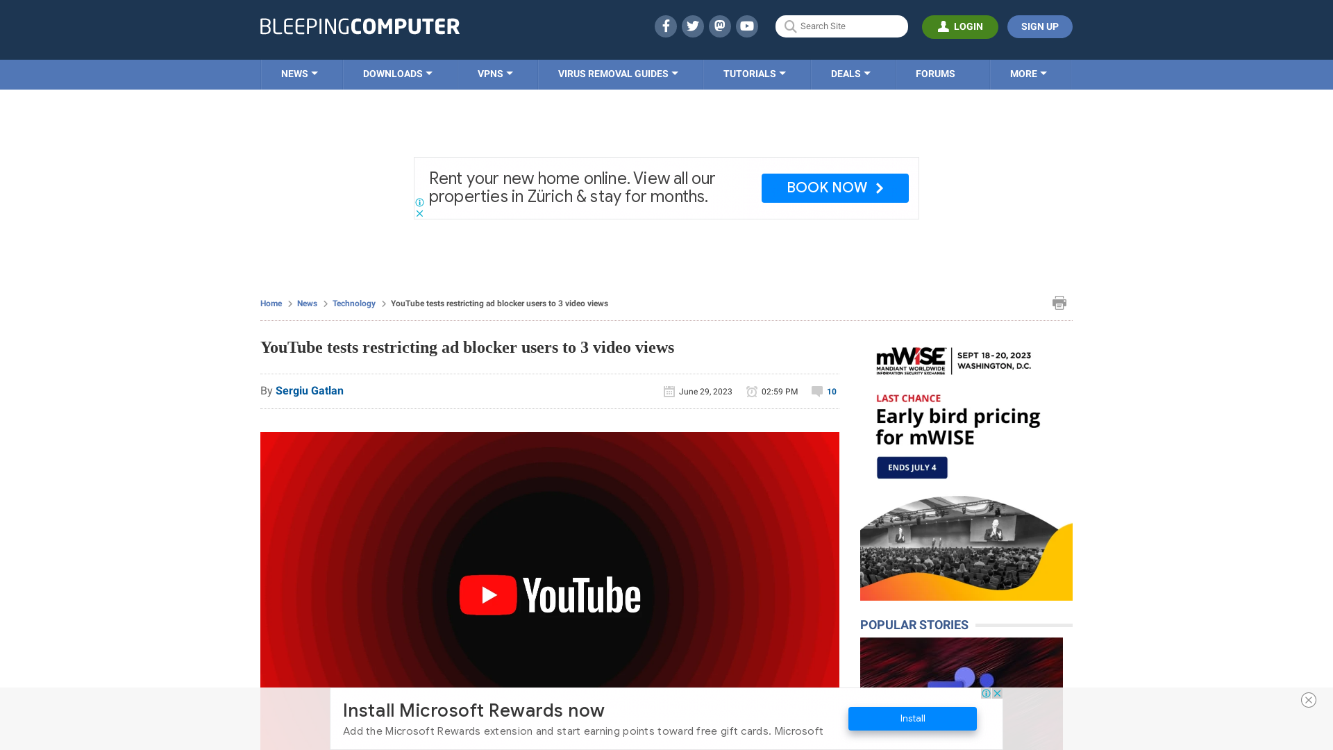 YouTube tests restricting ad blocker users to 3 video views