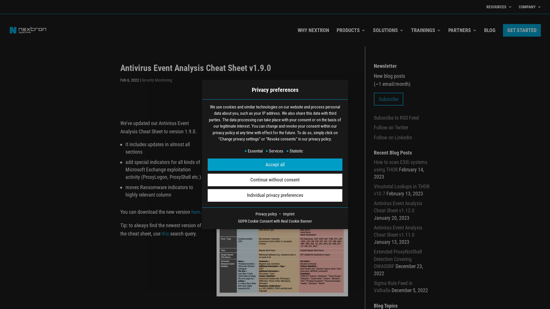 Antivirus Event Analysis Cheat Sheet v1.9.0 - Nextron Systems