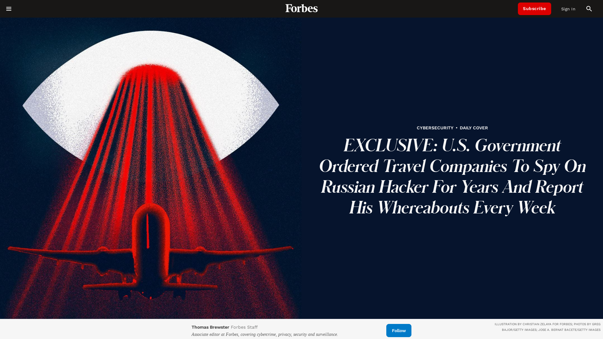 EXCLUSIVE: U.S. Government Ordered Travel Companies To Spy On Russian Hacker For Years And Report His Whereabouts Every‎ Week