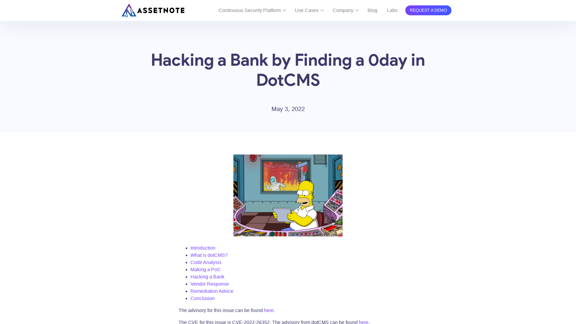 Hacking a Bank by Finding a 0day in DotCMS – Assetnote