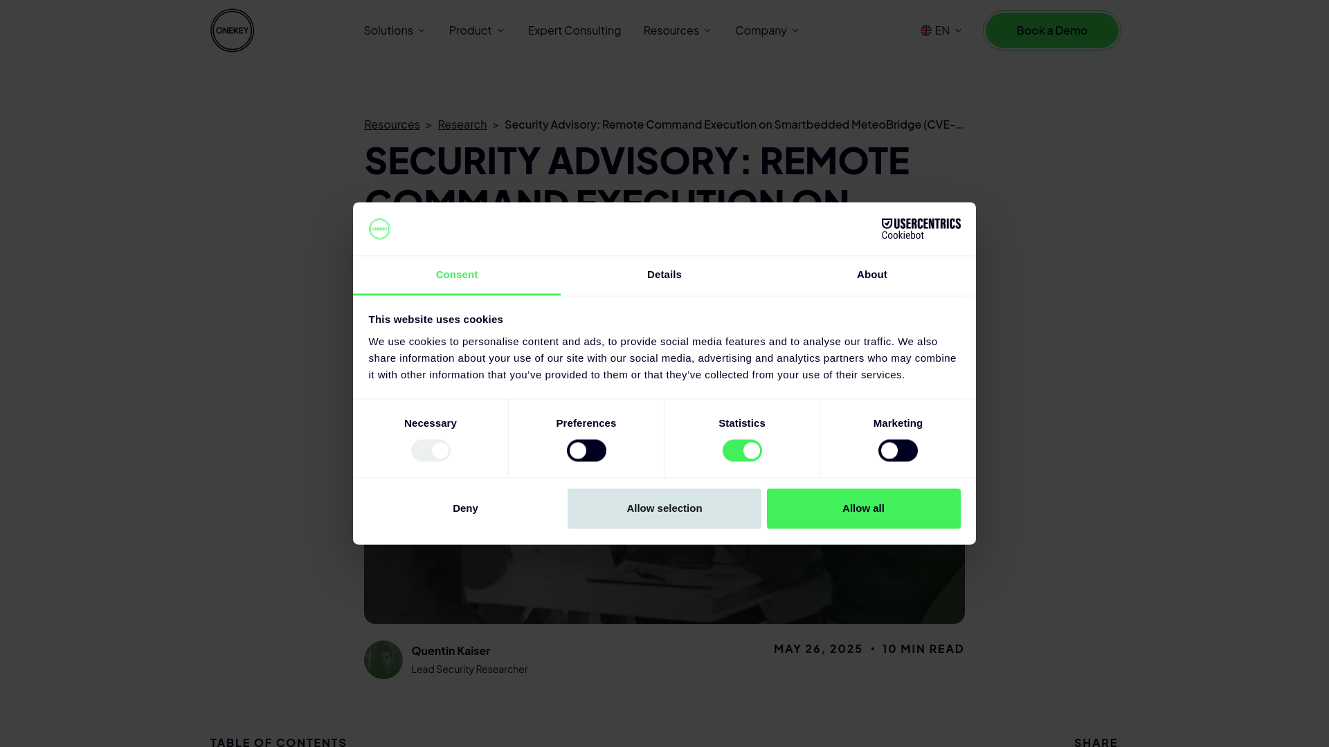 Security Advisory: Remote Command Execution on Smartbedded MeteoBridge (CVE-2025-4008) | ONEKEY Research | Research | ONEKEY