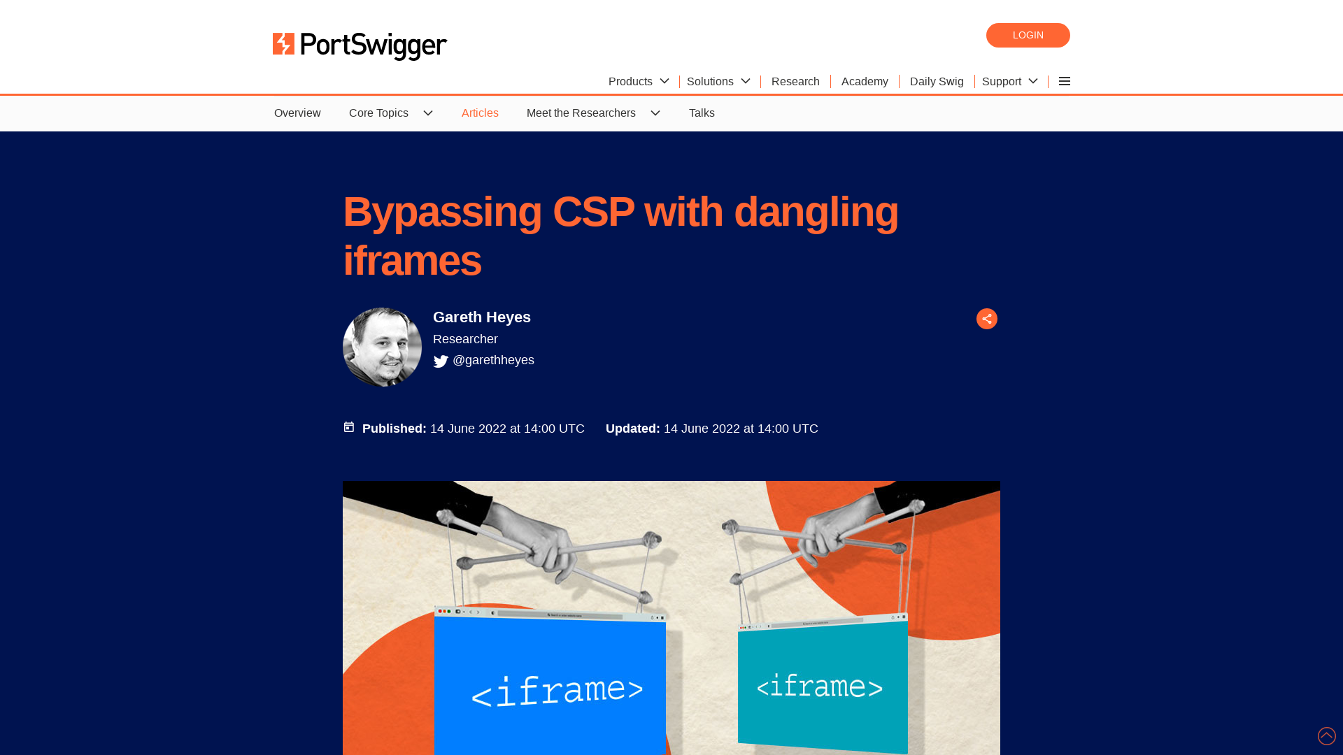 Bypassing CSP with dangling iframes | PortSwigger Research