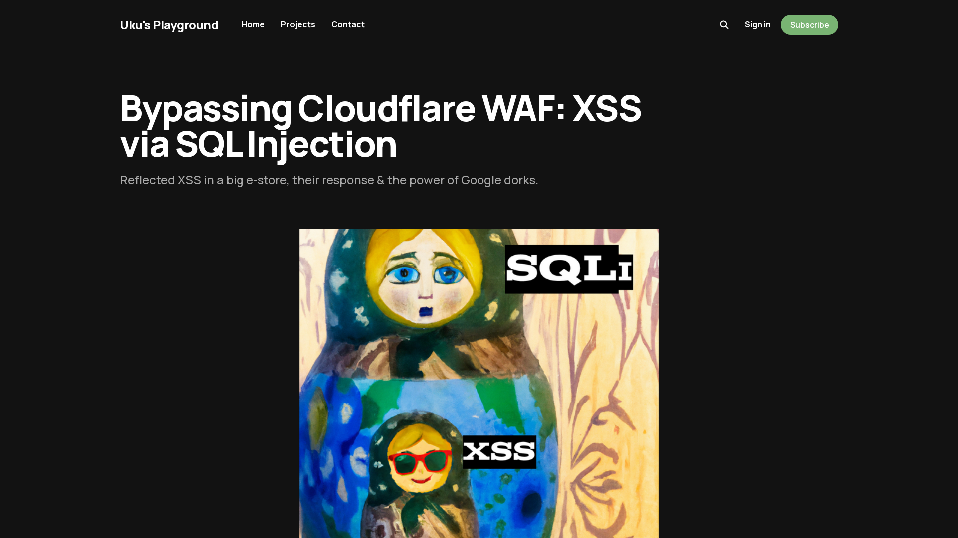 Bypassing Cloudflare WAF: XSS via SQL Injection