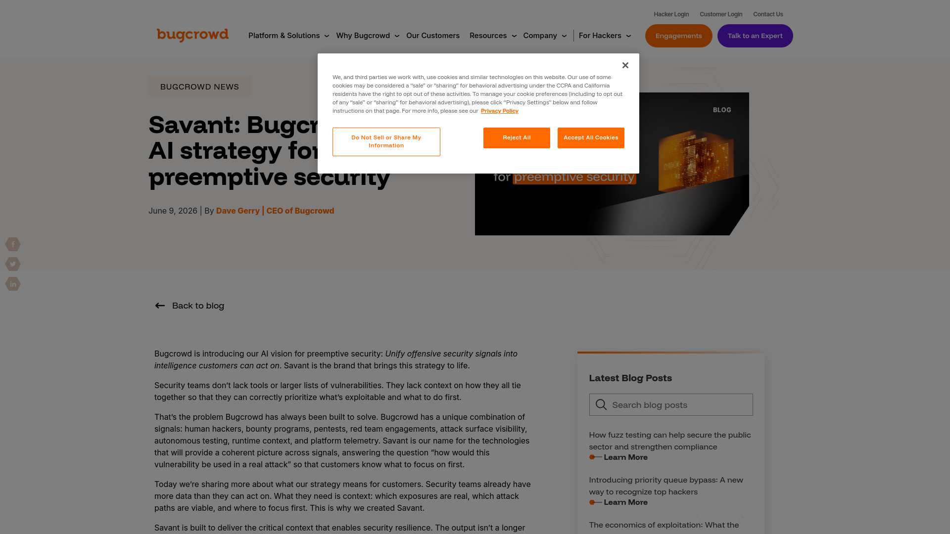 Savant: Bugcrowd's AI strategy for preemptive security | @Bugcrowd