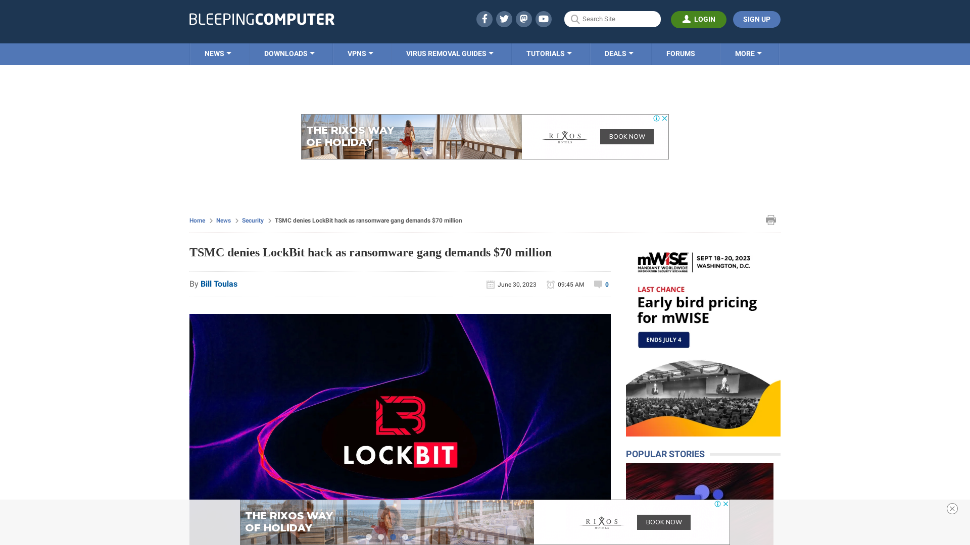 TSMC denies LockBit hack as ransomware gang demands $70 million