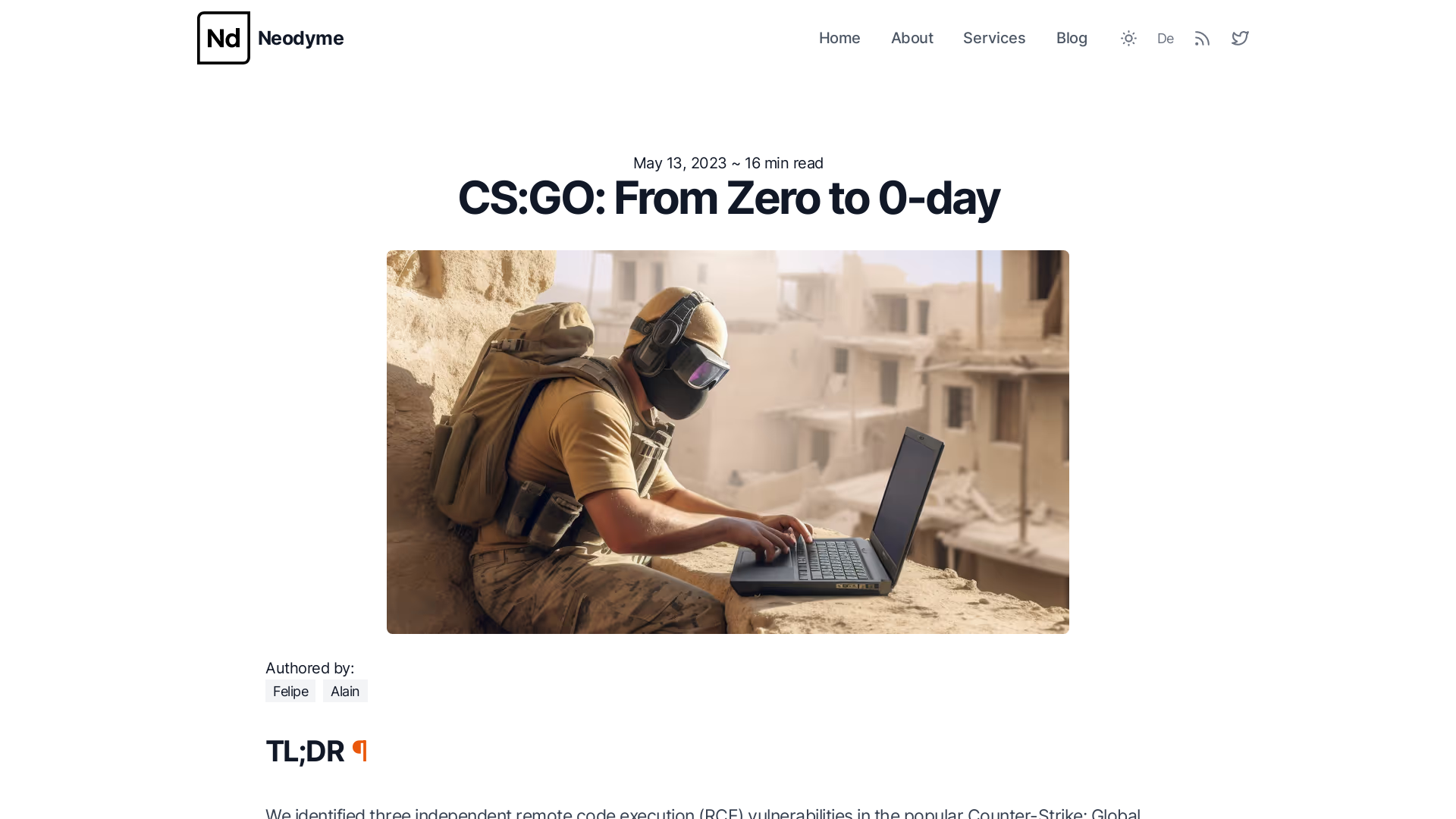 CS:GO: From Zero to 0-day — Neodyme