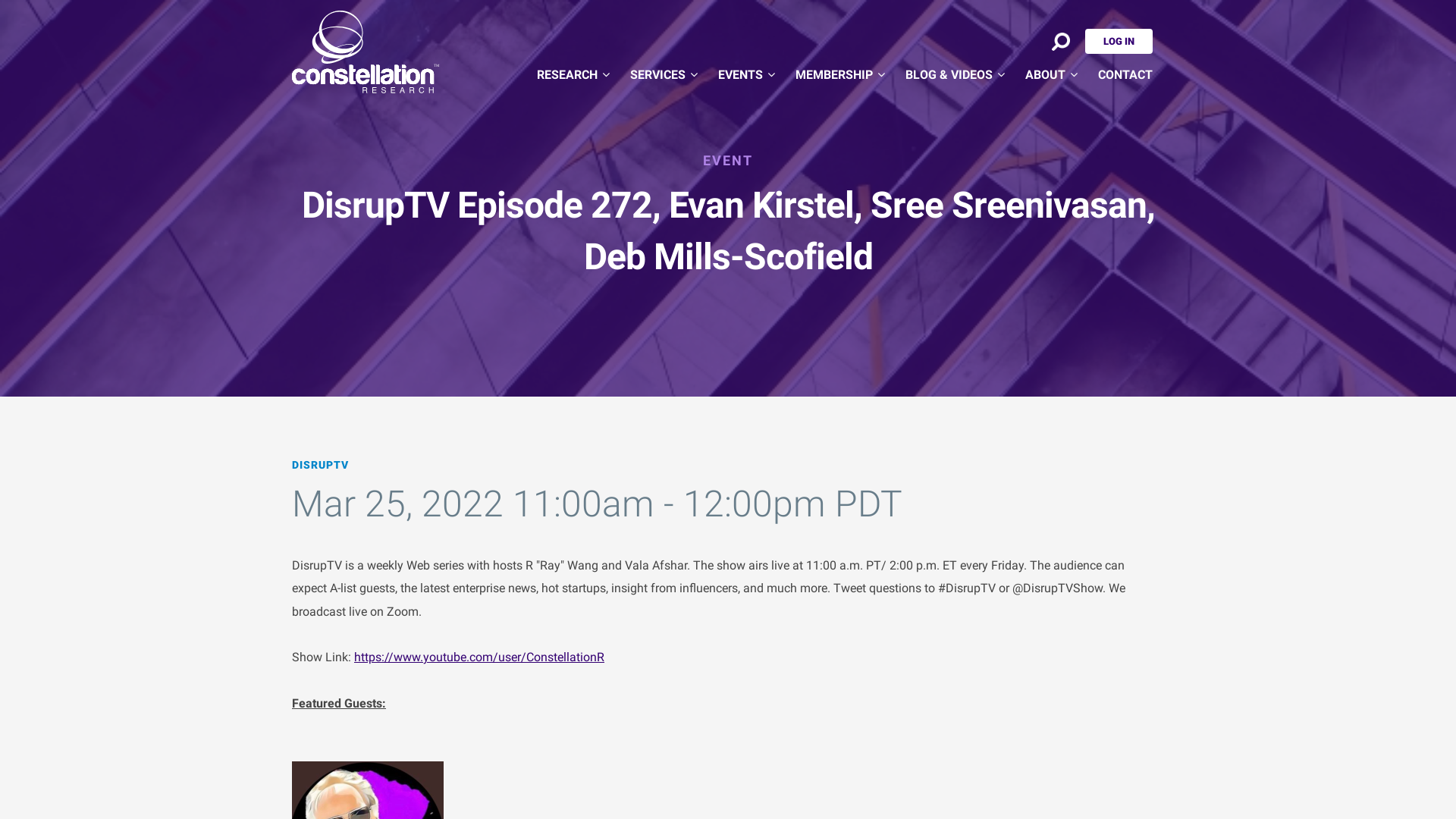 DisrupTV Episode 272, Evan Kirstel, Sree Sreenivasan, Deb Mills-Scofield | Constellation Research Inc.