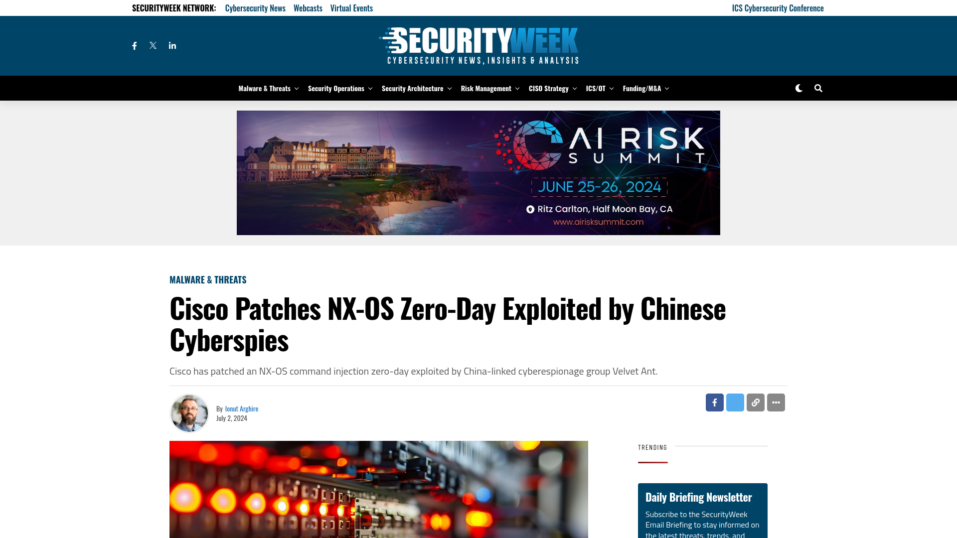 Cisco Patches NX-OS Zero-Day Exploited by Chinese Cyberspies - SecurityWeek