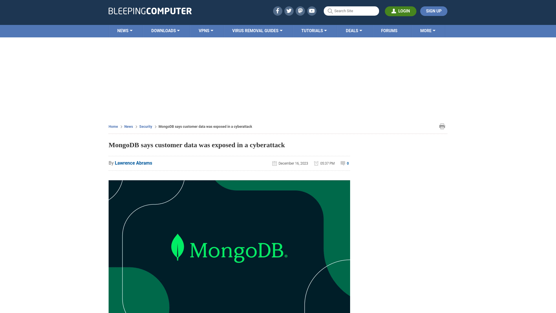 MongoDB says customer data was exposed in a cyberattack