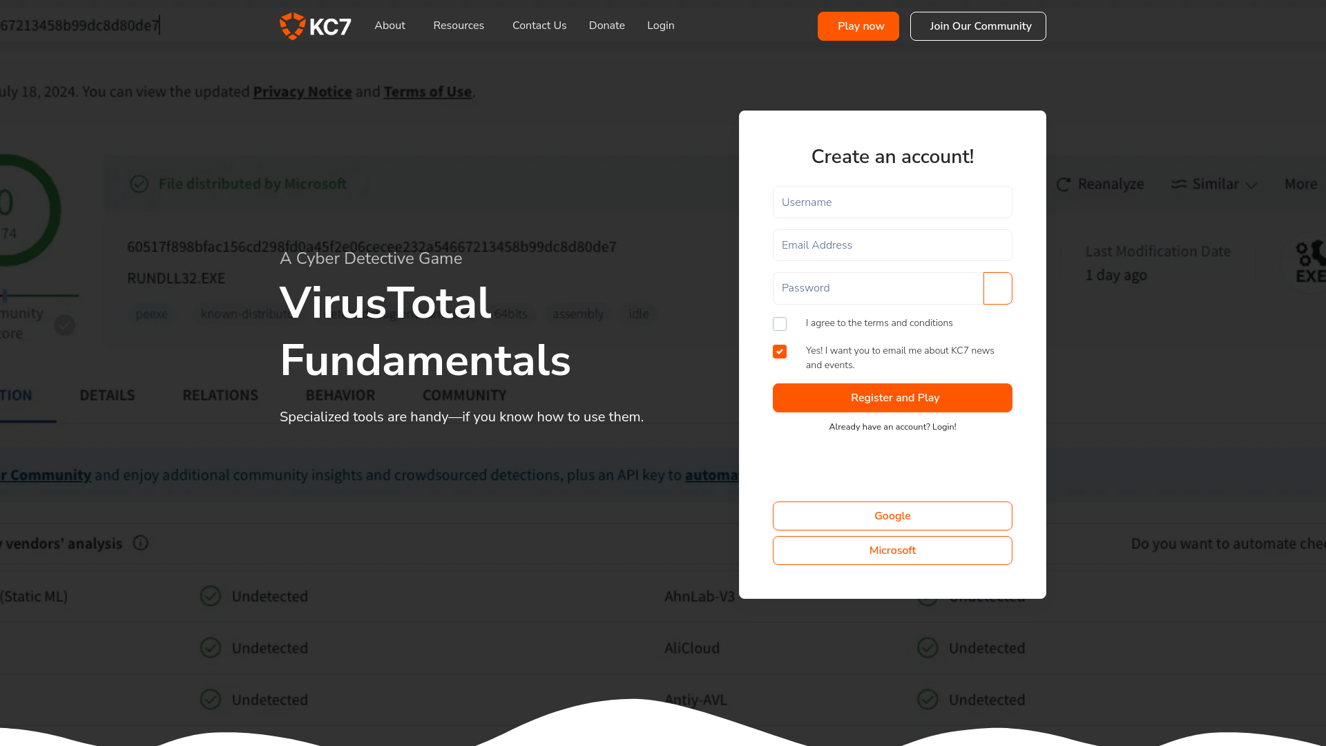 Module: VirusTotal Fundamentals // KC7 - The free cyber detective game