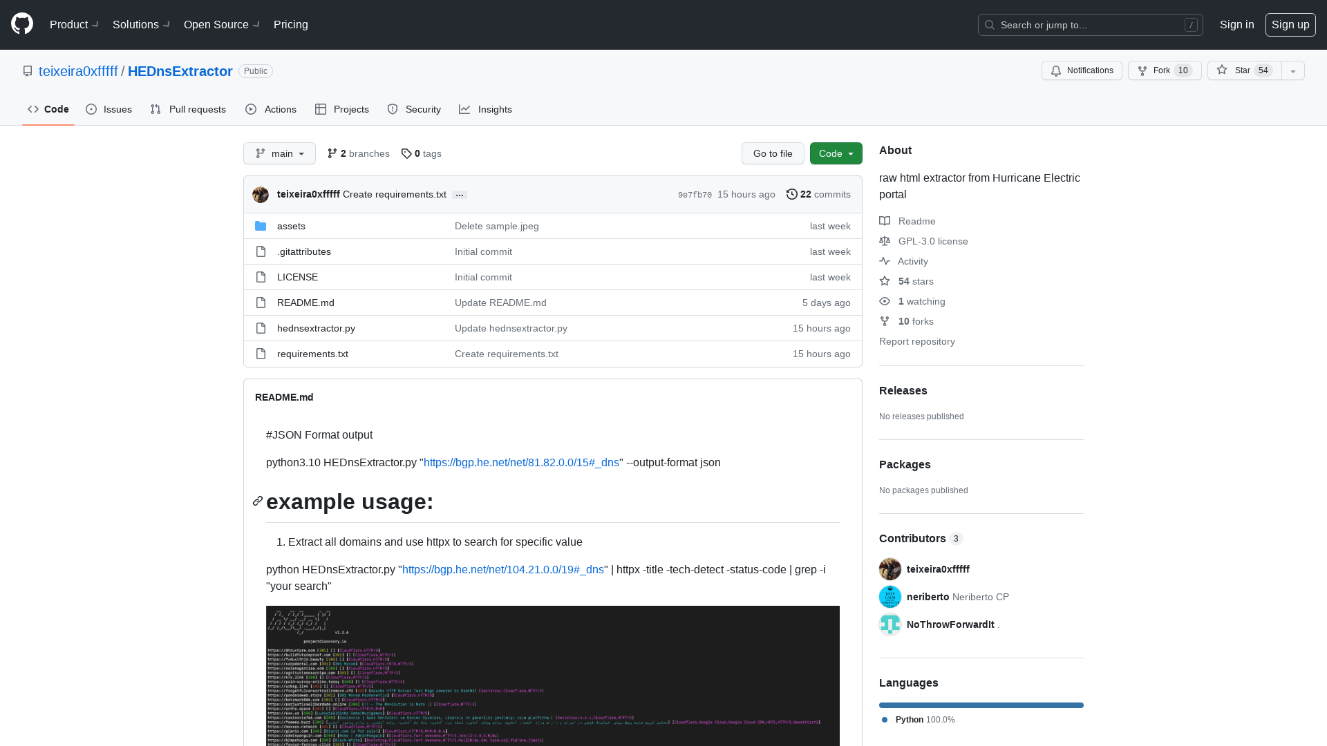 GitHub - teixeira0xfffff/HEDnsExtractor: raw html extractor from Hurricane Electric portal