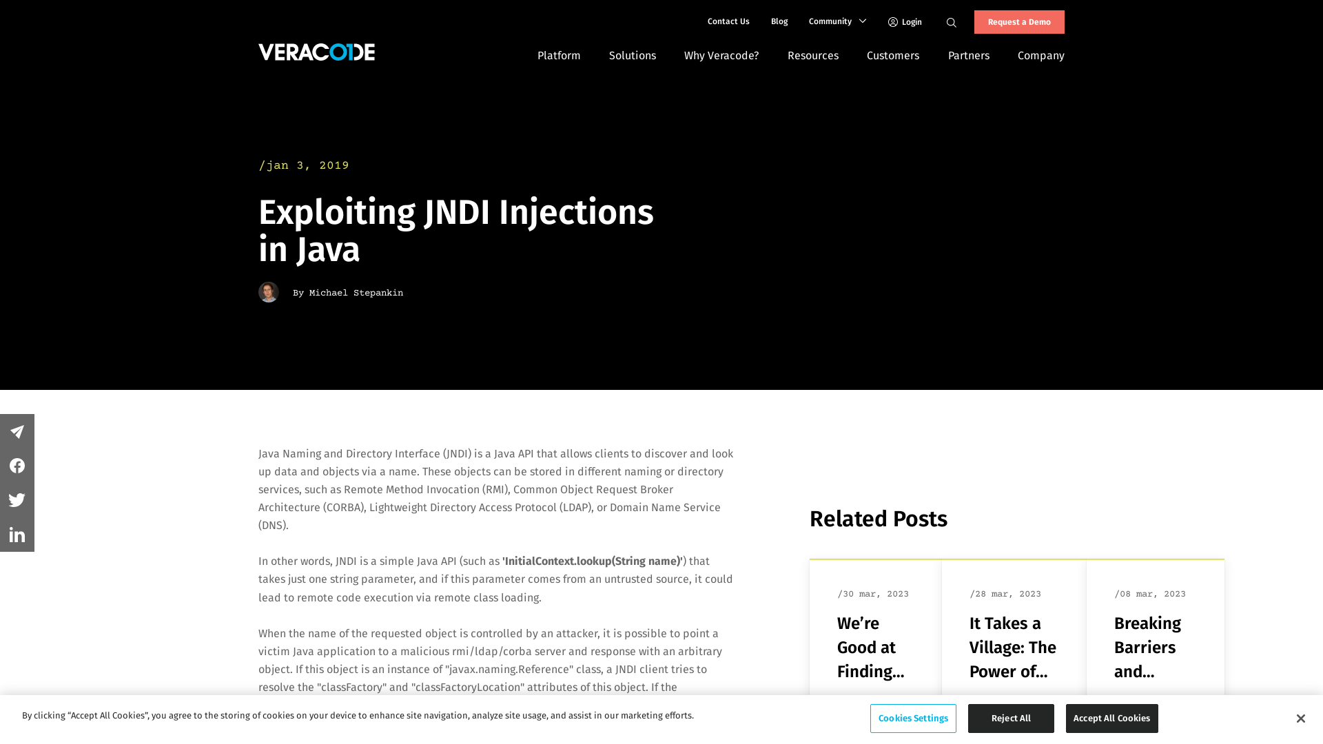 Exploiting JNDI Injections in Java | Veracode blog