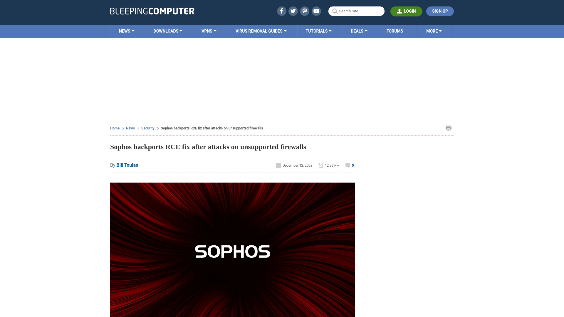 Sophos backports RCE fix after attacks on unsupported firewalls